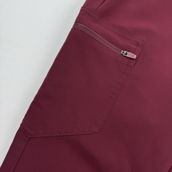 Figs Zamora Jogger Scrub Pants Size XS Burgundy Red W18SW2005 - Picture 3 of 15